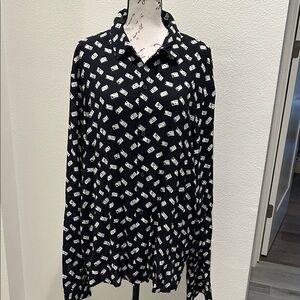 All Saints Black “Domino” Shirt